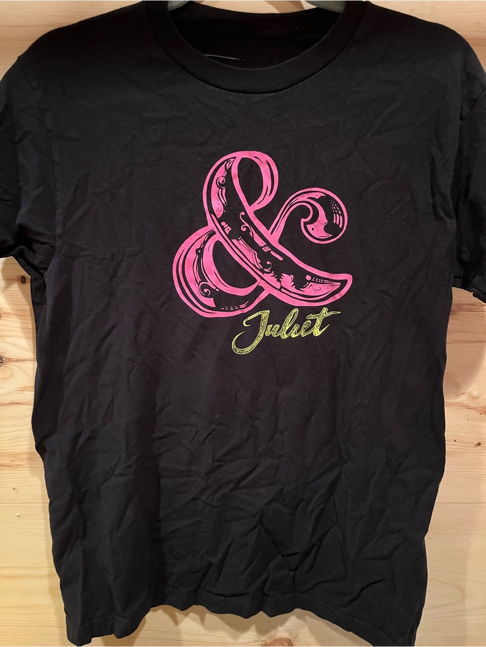 Broadway And & Juliet Black Kids Short-Sleeve Tee with Pink Ampersand Graphic